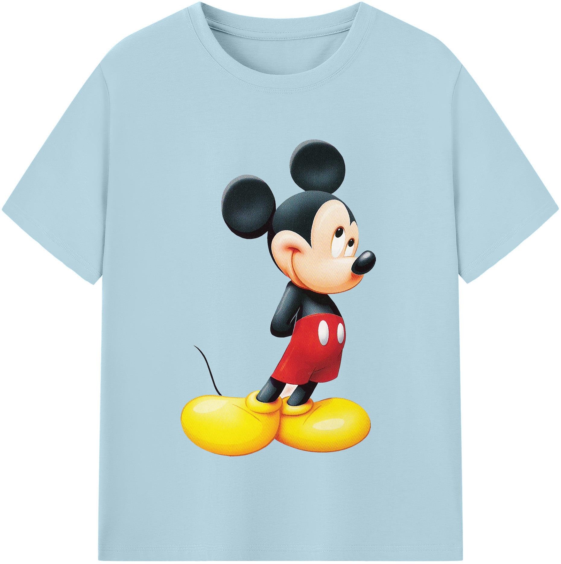 （画像用） ミッキーマウス Mickey Mouse 綿100％半袖Tシャツ（フロントプリント）